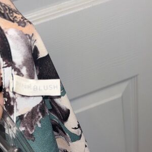 PinkBlush Green and Brown Floral Top